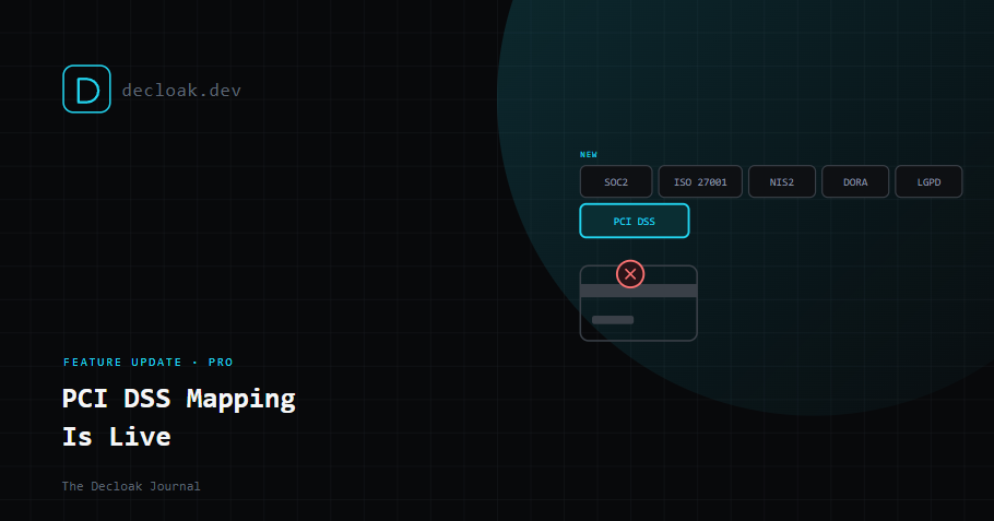 PCI DSS Mapping Is Live, and It Fits What We Already Find Better Than Any Framework Yet