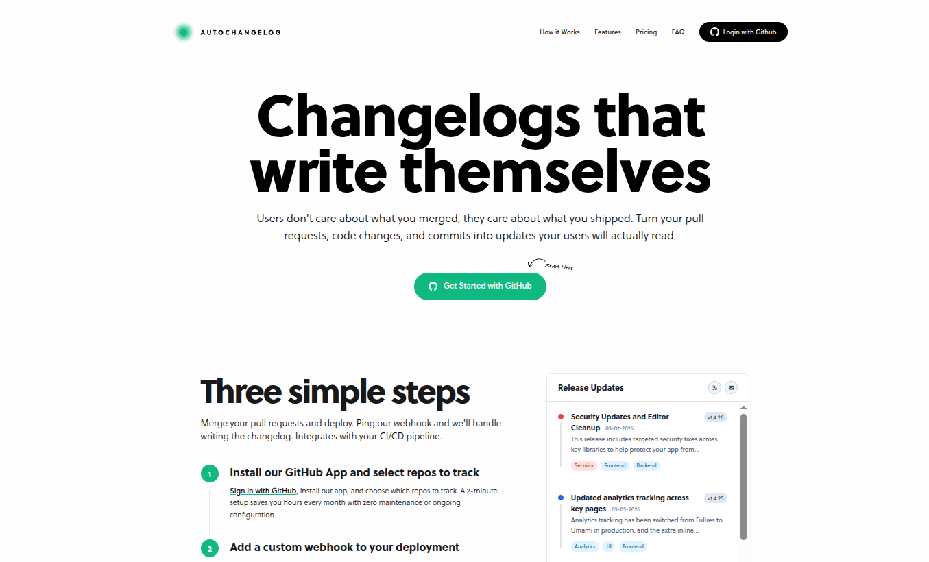 AutoChangelog Review (2026) — Automated Changelogs.